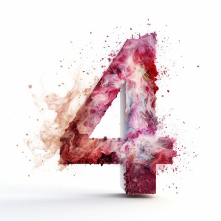 number four-hundred, a stunning numerical symbol, stands out against a pristine white background, evoking a sense of simplicity and elegance, perfect for design projects, mathematical concepts, and educational materials, conveying clarity and precision in a clean and minimalist aesthetic. ai generatedの素材