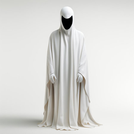 a spooky 3d halloween costume stands out against a pristine white background, showcasing intricate details and vibrant colors, perfect for trick-or-treaters and partygoers looking for a unique and terrifying getup to make a haunting impression on all hallows' eve. ai generatedの素材
