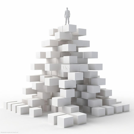 the 3d array stands out against a pristine white isolated background, showcasing its intricate details and futuristic design, perfect for technology and innovation concepts, highlighting advanced computing and data storage capabilities in a modern digital world. ai generatedの素材