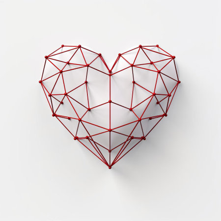 a heart, symbolizing love and affection, is showcased in its minimalist form on a clean white isolated background, emphasizing its simplicity and elegance, perfect for designs requiring a subtle yet powerful emotional representation in graphics, illustrations, and digital art. ai generatedの素材