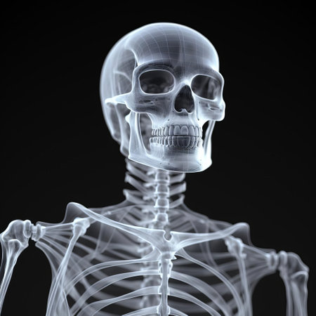 the skeleton stands eerily still, its bony fingers grasping a worn lantern, surrounded by cobwebs and mysterious shadows, evoking a sense of spooky halloween atmosphere, perfect for horror fans and enthusiasts of dark art, haunted houses, and supernatural themes. ai generatedの素材
