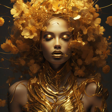 the palace of versailles shines brightly with its lustrous gold accents, ornate furnishings, and intricate architecture, showcasing the epitome of french baroque style and opulence in this stunning interior design photograph, capturing the essence of luxury and grandeur. ai generatedの素材