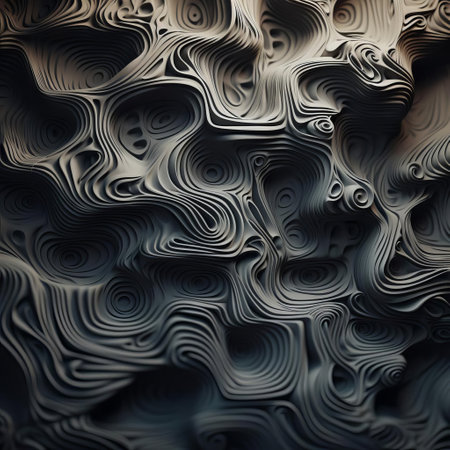 the 3d textured stone wall, with its intricately detailed patterns and realistic rock formations, adds a touch of elegance and sophistication to any room, perfect for architectural visualizations, interior design, and 3d modeling projects that require a high level of realism and depth. ai generatedの素材
