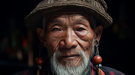 the fenghuang hybrid, a majestic mythical creature, is beautifully captured in this stunning portrait photograph, showcasing its vibrant plumage, intricate feathers, and mesmerizing gaze, evoking a sense of ancient chinese mythology and folklore, with hints of phoenix and dragon-like features. ai generatedの素材