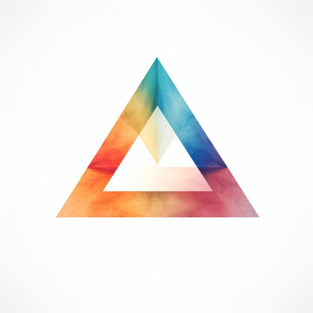 the triangle, a fundamental geometric shape, stands out against a pristine white isolated background, showcasing its clean lines and minimalist aesthetic, perfect for graphic design, architecture, and art projects that require simplicity and elegance. ai generatedの素材