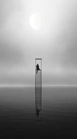 serenity emanates from this minimalist interior, where a sparse arrangement of furniture and decor creates a sense of calmness, perfect for relaxation and meditation, showcasing the beauty of simplicity and clutter-free living in modern home design and decor inspiration. ai generatedの素材