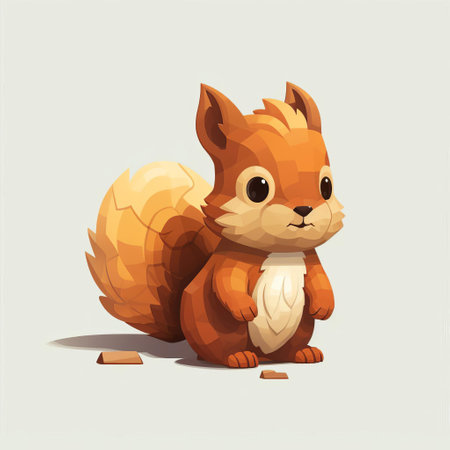this adorable squirrel character, crafted in vibrant pixel art style, is ready to explore the blocky world of minecraft, its cute facial expression and tiny paws adding a touch of whimsy to any digital landscape, perfect for fans of pixelated gaming and animal lovers alike. ai generatedの素材