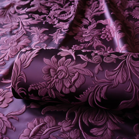 the damask plain sheet, adorned with intricate patterns and subtle sheen, adds a touch of luxury to any bedroom, featuring a soft, smooth texture and a crisp, clean finish, perfect for a restful night's sleep, blending elegance with simplicity and sophistication. ai generatedの素材