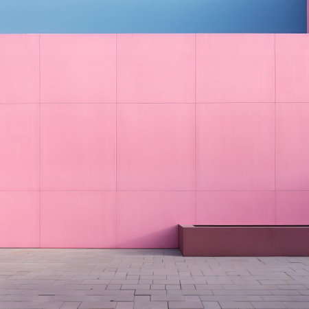 the grid, a stunning visual representation of minimalistic design, features a soft pink hue that exudes elegance and sophistication, perfect for modern interior design inspiration, pink aesthetic enthusiasts, and those who appreciate simplicity in art and decoration. ai generatedの素材