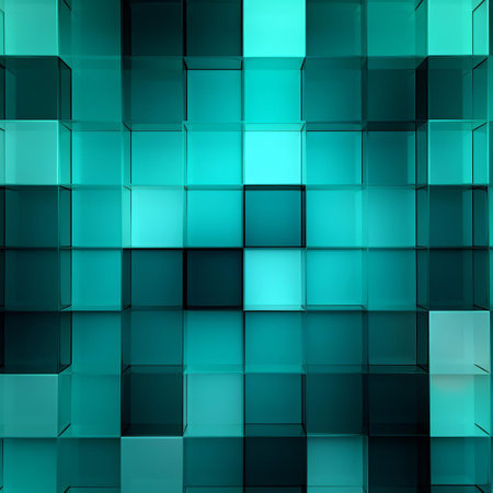 the grid, a staple of modern design, takes center stage in this stunning visual composition, showcasing a masterclass in minimalistic elegance, with a soothing teal hue that adds a touch of sophistication and calmness to the overall aesthetic, perfect for those who appreciate simplicity and refinement. ai generatedの素材
