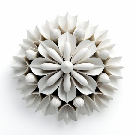 the array, a systematic arrangement of objects, is isolated on a pristine white background, showcasing its intricate structure and pattern, ideal for use in educational or technical contexts, such as data analysis, computer programming, or mathematics. ai generatedの素材
