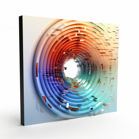 compact disc, a shiny circular medium, sits isolated on a pristine white background, showcasing its sleek design, while algorithmic art swirls around it, blending technology and creativity in a mesmerizing visual representation of digital innovation and artistic expression. ai generatedの素材