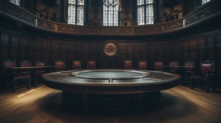 the antique chamber, adorned with intricate engravings, sits solitary on a polished wooden table, surrounded by subtle shadows, evoking a sense of nostalgia and forgotten memories, perfect for history buffs and enthusiasts of vintage scientific instruments, microscopy, and laboratory equipment. ai generatedの素材