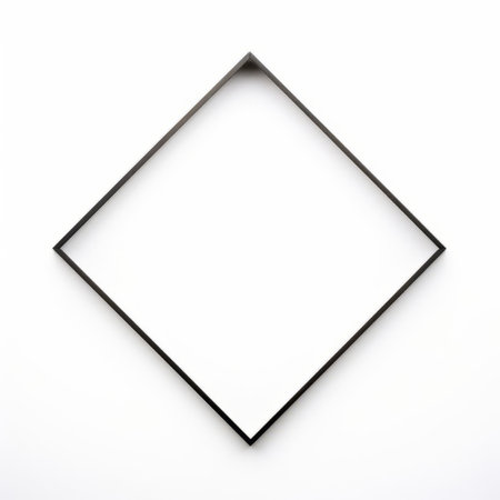 the quadrilateral, a geometric shape with four sides, is showcased in its minimal form on a clean white isolated background, highlighting its simplicity and elegance, perfect for use in design projects, educational materials, and artistic compositions that require a subtle yet striking visual element. ai generatedの素材