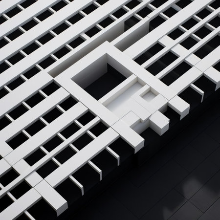the grid, a staple of modern design, takes center stage in this mesmerizing photograph, showcasing a masterclass in minimalistic composition, where clean lines, subtle textures, and a muted color palette converge to create a visually striking and harmonious visual experience. ai generatedの素材
