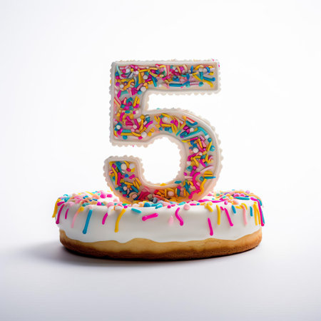 the cake, adorned with elegant numerals five-hundred, sits majestically against a pristine white background, showcasing its intricate design and vibrant colors, perfect for celebrating milestone birthdays, anniversaries, or special occasions, exuding luxury and sophistication in every detail. ai generatedの素材