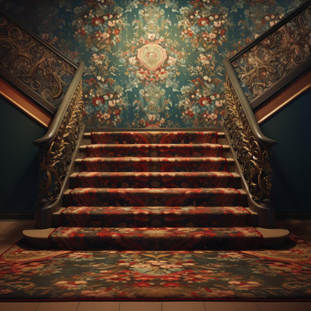 the luxurious carpet wallpaper adorns the room with its soft, plush texture and vibrant colors, creating a cozy ambiance that's perfect for a relaxing atmosphere, ideal for living rooms, bedrooms, and home offices, adding warmth and sophistication to any space. ai generatedの素材