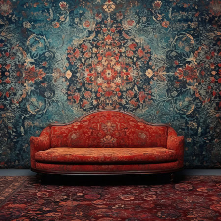 the carpet wallpaper, a unique and innovative design element, adds warmth and texture to any room, blending the comfort of a soft carpet with the versatility of a wallpaper, perfect for creating a cozy atmosphere in living rooms, bedrooms, and offices. ai generatedの素材