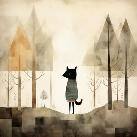 the weary girl, illustrated by jon klassen, sits alone in a dimly lit room, surrounded by darkness, her exhausted expression a testament to a long and tiring day, evoking feelings of solitude and melancholy, perfect for fans of children's literature and emotional storytelling. ai generatedの素材