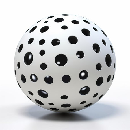 the sphere, a perfectly rounded 3d ball, sits isolated on a pristine white background, showcasing its entire full body in stunning detail, ideal for graphics, design, and visual effects projects that require a sleek and modern aesthetic. ai generatedの素材
