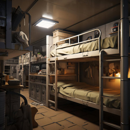 industrial-chic rooms style is characterized by exposed brick walls, metal beams, and a metal ceiling, creating a rugged yet cozy atmosphere, perfect for modern loft living, where the floor is made of brown tiles, adding a natural touch to the space, blending urban charm with rustic elegance. ai generatedの素材