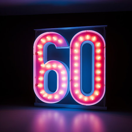the neon letter box lighting fixture shines bright with a mesmerizing 360-degree view, showcasing a stunning 70-inch display of vibrant colors and sleek design, perfect for modern interior decor and ambient lighting solutions. ai generatedの素材