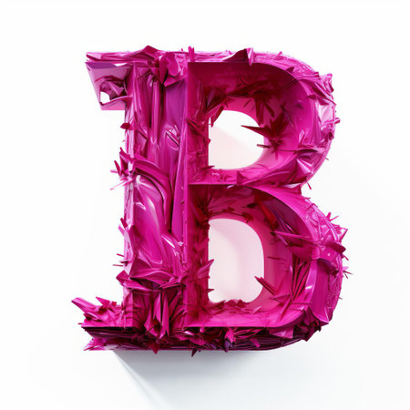 the futuristic lettering stands out with its bold lines and sharp edges, evoking a 3d rendering style that exudes an edgy, modern aesthetic, while the vibrant pink hue demands attention, creating an eye-catching and attention-grabbing visual effect that captivates the viewer. ai generatedの素材