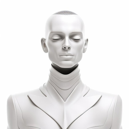 the businessman stands confidently against a crisp white isolated background, his 3d male figure accentuated by a stylish slicked back hairstyle, exuding professionalism and sophistication, perfect for corporate, finance, or entrepreneurial visual projects. ai generatedの素材