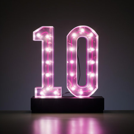 the retro-style seven-hundred 70 sign shines brightly in a vibrant neon letter box lighting, evoking a sense of nostalgia and vintage charm, perfect for adding a touch of classic glamour to any room's decor, with its bold typography and mesmerizing glow. ai generatedの素材