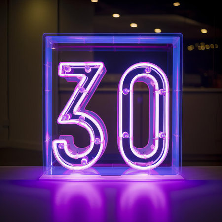 the vibrant neon letter box lighting showcases the bold number five-hundred-fifty 70, radiating a mesmerizing glow against a dark background, perfect for adding a touch of modernity and sophistication to any urban-inspired decor or photography project, capturing the essence of contemporary style and nightlife ambiance. ai generatedの素材