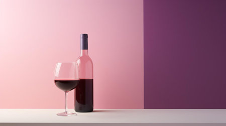 the belgian dubbel beer sits elegantly in a sleek, minimalist setting, surrounded by subtle mauve hues, evoking a sense of sophistication and refinement, perfect for beer enthusiasts who appreciate the art of brewing and the joy of savoring a rich, complex ale. ai generatedの素材