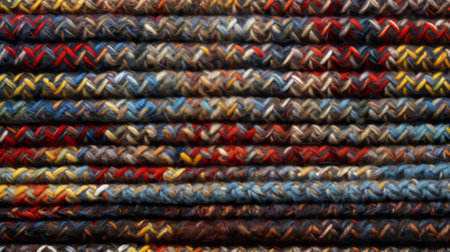 the tweed fabric features a rich, earthy wool texture with a subtle sheen, showcasing a flat, smooth weave that evokes a sense of classic sophistication and timeless elegance, perfect for autumnal and winter fashion designs, upholstery, and home decor projects. ai generatedの素材