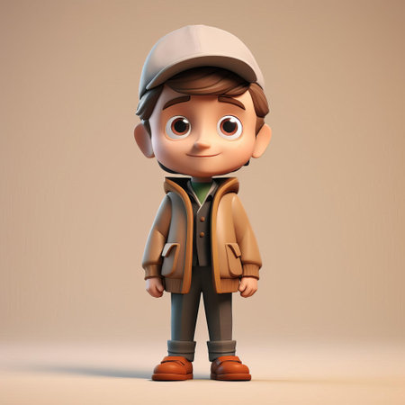 oliver, a sleek minimalist 3d character, stands out against a plain background, showcasing his simple yet striking design, perfect for modern digital art, graphic design, and animation projects, evoking a sense of simplicity and elegance in 3d modeling and computer-generated imagery. ai generatedの素材
