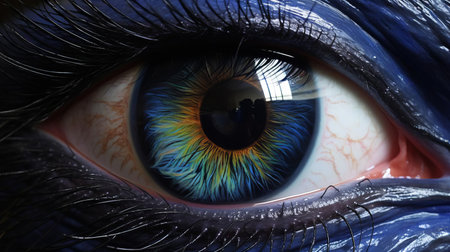 the cassowary eye, with its piercing gaze, is a marvel of nature, showcasing intricate details and vibrant colors, a true masterpiece of evolutionary adaptation, perfect for wildlife enthusiasts and bird lovers, offering a glimpse into the fascinating world of australian fauna. ai generatedの素材