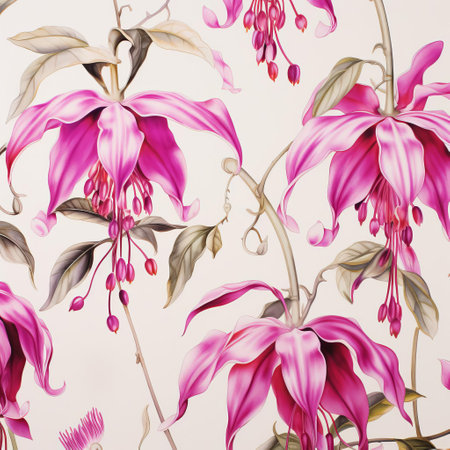 this vibrant sketchbook features a stunning fuchsia wallpaper-inspired cover design, perfect for artists and crafty individuals seeking a unique and inspiring space to express their creativity, with its bold, pink-purple hue evoking feelings of luxury and sophistication. ai generatedの素材