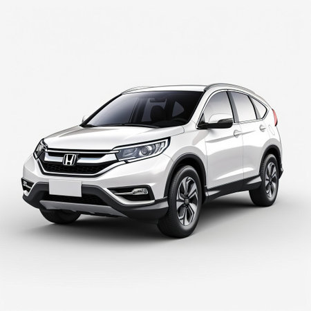 the honda cr-v, a sleek and modern suv, is showcased in stunning 3d detail against a crisp white isolated background, highlighting its aerodynamic curves, sporty wheels, and futuristic design elements, perfect for automotive enthusiasts and designers seeking high-quality visual references. ai generatedの素材