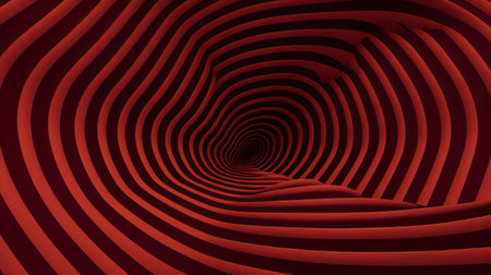 garnet gemstone takes center stage in this mesmerizing op art-inspired photograph, where swirling patterns and shapes create a hypnotic visual effect, showcasing the deep red hue of the gem against a contrasting black background, evoking a sense of luxury and sophistication. ai generatedの素材