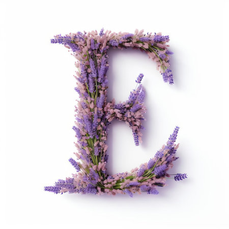 the elegant lavender wood letter f stands out against a crisp white background, showcasing a beautiful combination of natural textures and calming colors, perfect for rustic home decor, diy crafts, and typography enthusiasts. ai generatedの素材