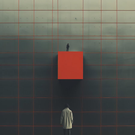 the grid, a staple of modern design, is showcased in this stunning photograph, featuring a clean and minimalistic aesthetic that exudes simplicity and elegance, perfect for those who appreciate the beauty of negative space and geometric patterns in interior design and architecture. ai generatedの素材