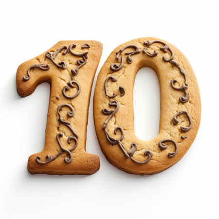 seven-hundred cookies are artfully arranged on a pristine white background, showcasing a stunning visual display of sweet treats that will satisfy any dessert lover's cravings, perfect for baking enthusiasts, food stylists, and photographers seeking mouthwatering still-life compositions. ai generatedの素材