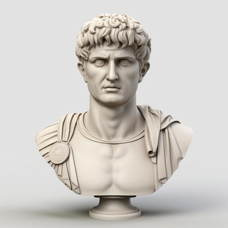 the sculpture exudes timeless beauty, evoking the classical styles of ancient greek and roman art with its clean lines, geometric shapes, and masterful use of marble, imbuing the piece with an air of elegance, sophistication, and refinement, perfect for art enthusiasts and collectors of fine art. ai generatedの素材