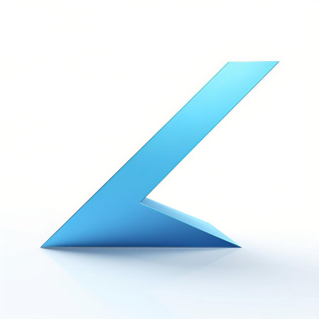 the geometric shape, a vibrant blue parallelogram, stands out against a pristine white isolated background, showcasing its unique angular features and symmetrical design, perfect for use in graphic design, architecture, and art projects that require bold visual elements. ai generatedの素材