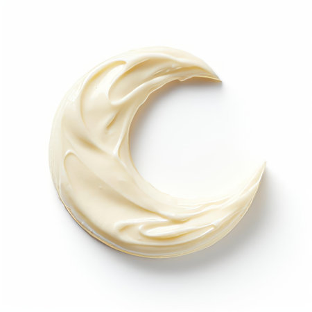 "crescent, a delicate and flaky pastry, sits elegantly on a pristine white isolated background, showcasing its golden brown curves and soft, creamy texture, perfect for a sweet breakfast or snack, evoking feelings of warmth and comfort in a minimalist setting.", ai generatedの素材