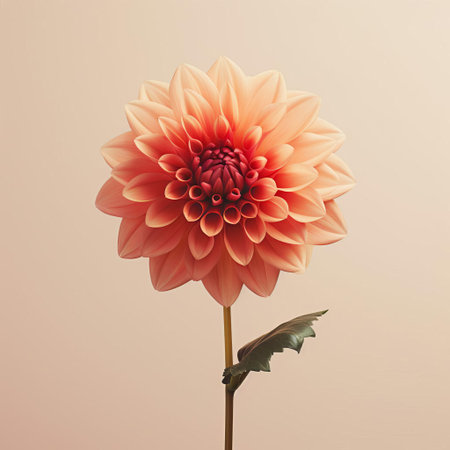 dahlias stand out against a soft, muted vintage background, evoking a sense of simplicity and minimalism, perfect for adding a touch of elegance to any design or decor, while the subtle, distressed texture adds a hint of nostalgia and charm. ai generatedの素材