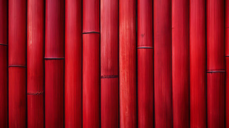 the vibrant red bamboo texture background showcases a stunning natural pattern, evoking feelings of warmth and energy, perfect for adding a pop of color to your design projects, from wallpapers to packaging, and creating a bold visual statement in interior design and graphic design applications. ai generatedの素材