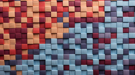 the pique texture, a type of woven fabric featuring small, rounded bumps, is showcased in this flat lay photograph, highlighting its intricate details and subtle sheen, perfect for fashion designers, textile enthusiasts, and anyone interested in fabric patterns and materials. ai generatedの素材