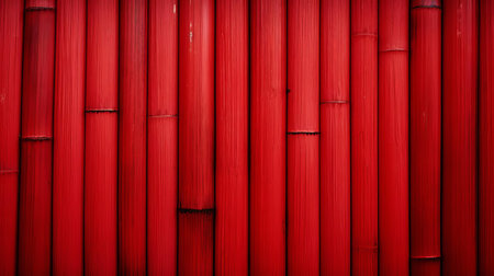 the vibrant red bamboo texture background showcases a stunning natural pattern, evoking feelings of warmth and energy, perfect for adding a pop of color to your designs, from wallpapers to packaging, and creating a bold visual statement in interior design and graphic projects. ai generatedの素材