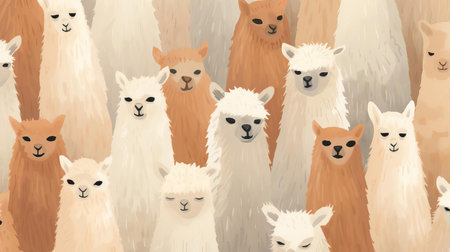 the alpaca's soft, fuzzy texture is on full display in this flat lay photo, showcasing the natural fibers of the south american camelid's fleece, with its gentle sheen and subtle color variations, perfect for textile enthusiasts and crafters seeking inspiration for knitting or crocheting projects. ai generatedの素材