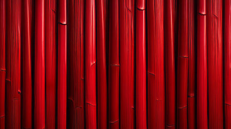 vibrant red bamboo texture serves as a stunning background, evoking feelings of warmth and energy, perfect for designs requiring a bold and eye-catching visual element, ideal for website headers, social media posts, or advertising materials, adding a pop of color to any project. ai generatedの素材