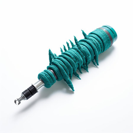 the knitted drill, a type of textured fabric, is beautifully showcased isolated on a pristine white background, highlighting its intricate woven pattern and soft, chunky texture, perfect for crafters and designers looking for inspiration for their next knitting project. ai generatedの素材